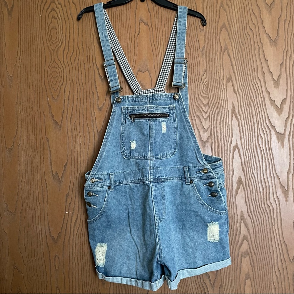 Boutique Denim Shorts Overalls Size 38
